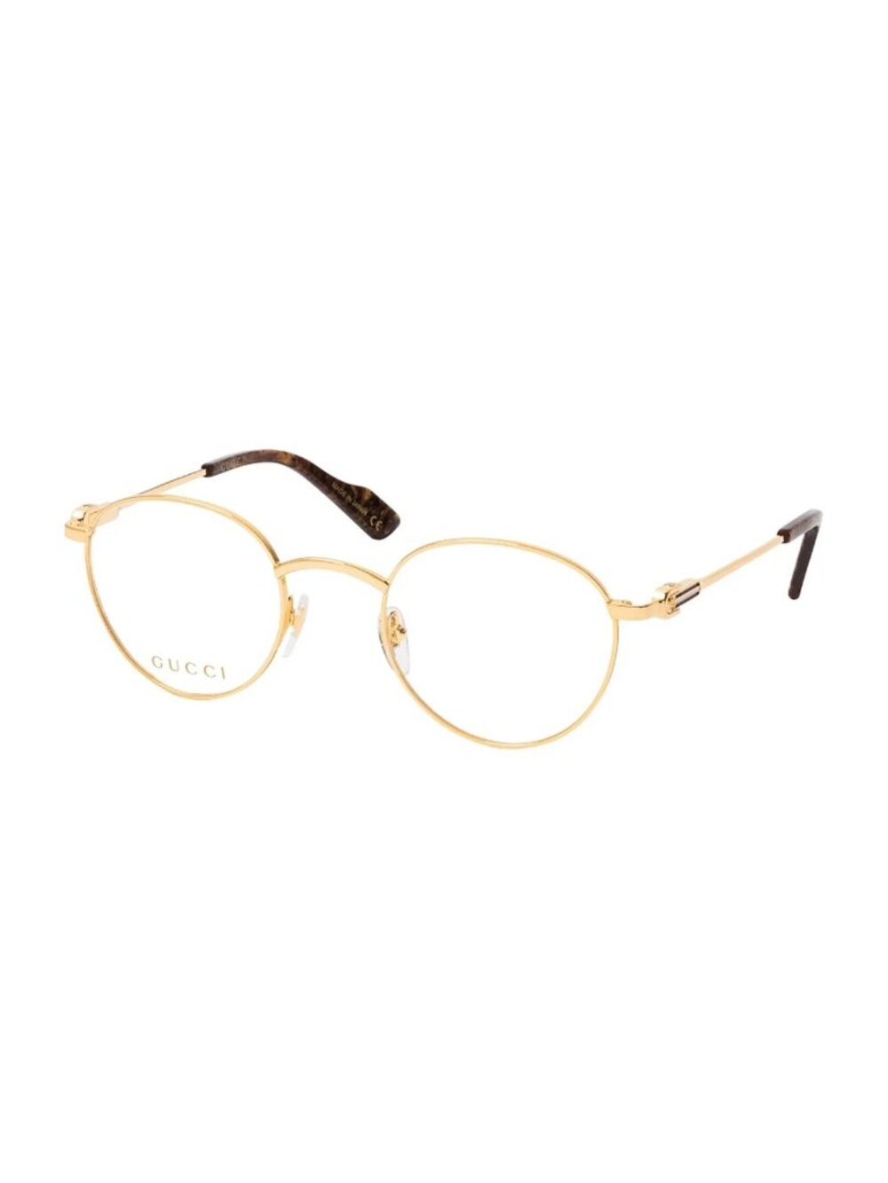 GUCCI 1222 Gold Brown Web Stripe Unisex Eyeglass 48mm GG1222O Optical Frame 003